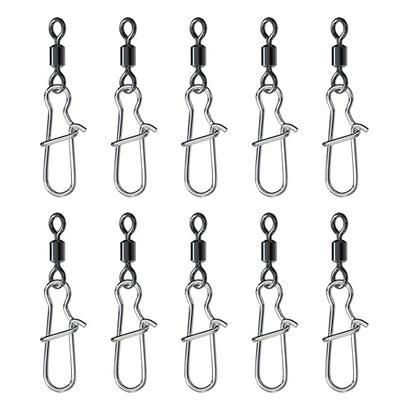 10pcs Fishing Swivels 3-way Fishing Rolling Swivel With Cross Lock Snap  Hook Lure Connector