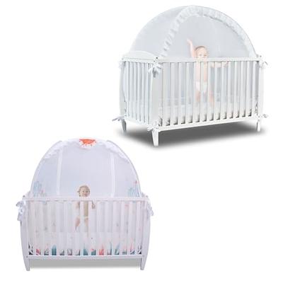 IzyBaby Baby Crib Tent - See Through Mesh Crib Net - Pop-Up Crib Tent -  Crib Tent to Keep Baby from Climbing Out - Premium Toddler Crib Canopy -  Transparent White : : Baby Products