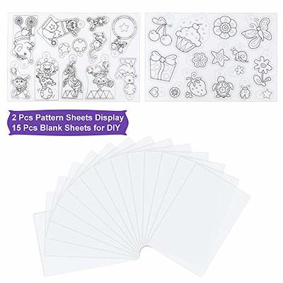 Shrink Plastic Sheets, 20 Pcs Frosted Blank Heat Shrink Film