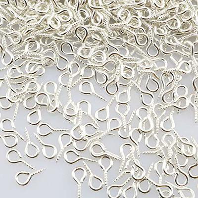 100PCS Small Screw Eye Pins Mini Metal Eye Pins Eye Hook Screw Eyes Pin  Hook Ring