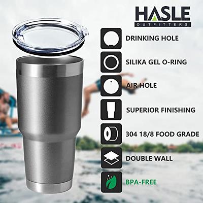 HASLE Outfitters 20oz Tumblers Bulk Stainless Steel Cup with Lid Double Wall Vacuum Insulated Coffee Mug for Cold & Hot Drinks 1 Pack, White