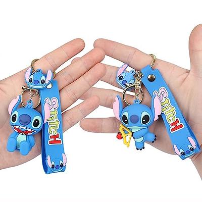 AIDFSIP 2PCS Stitch Keychain Cute Cartoon Key Chains for Decorative Keyring  Key Purse Bag Car Accessories Birthday Gift