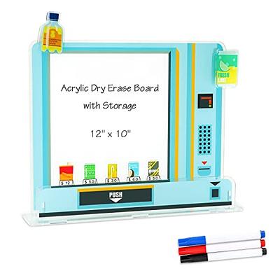 Acrylic Dry Erase Board with Light Up Stand for Desk 7 x 6 inch Clear  Desktop Note Memo White Board Notepad Table LED Letter Massage Boards for  Personal Creative Use Includes Dry