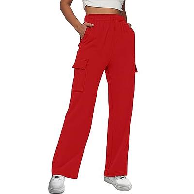 Womens Sweatpants, Casual Loose Fleece High-Waisted Jogging Pants  Sweatpants Casual Yoga Pants for Women Sweatpants Trousers Thick Baggy Y2K  Sweatpants Men Joggers Pants (XXL, Red) - Yahoo Shopping