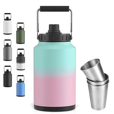 Insulated Water Bottle with 3 Cups Stainless Steel Vacuum Thermos