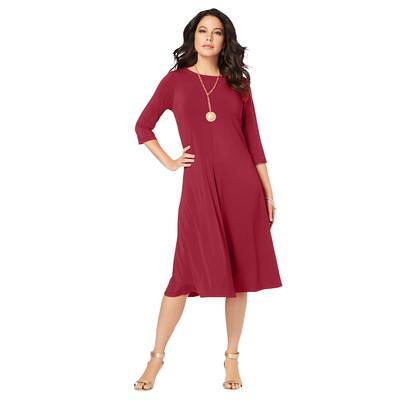 Plus Size Women's Velvet Mini Dress with Wrap Skirt by ELOQUII in