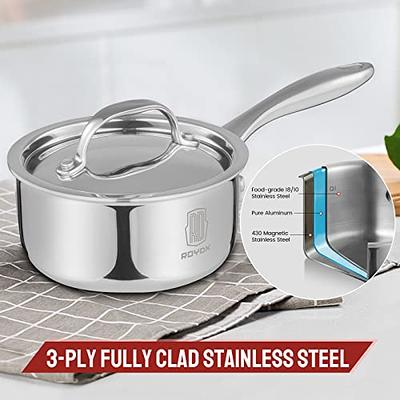  ROYDX Pots and Pans Set, 16 Piece Stainless Steel