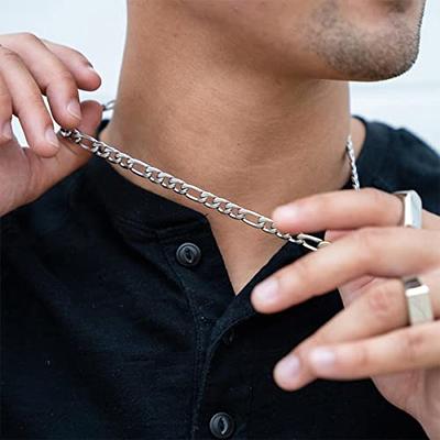 TOBENY 3PCS 316L Stainless Steel Chain Necklace for Men Women Gold Black  and Silver Paperclip Cuban Link Curb Chain Mens Jewelry Hip Hop Chain  20/22/24 Inch Necklace - Yahoo Shopping