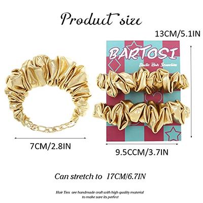 Bartosi Silk Hair Scrunchies for Women Satin Silk Hair Scrunchy