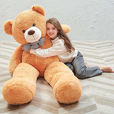 MorisMos Giant Teddy Bear Gray Plush Toy Stuffed Animals for Girlfriend Kids Christmas Valentines Day Birthday (Gray, 47 inches)