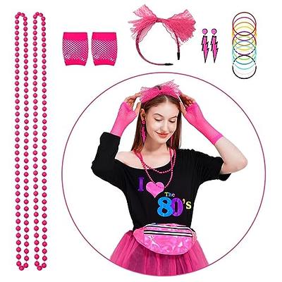 80s Outfit for Women Party 80s Costume Accessories Set With  T-shirt Tutu Skirt Halloween Party Cosplay 80s Outfits (Green, L) :  Clothing, Shoes & Jewelry