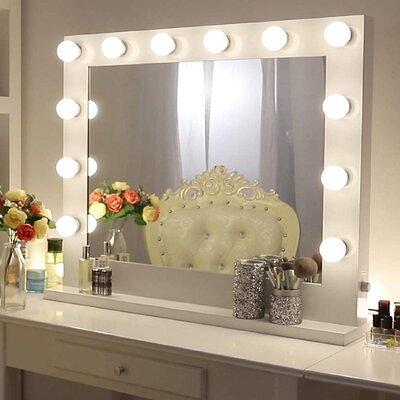 Large Vanity Mirror, Lighted Vanity Makeup Mirror And Desk Set