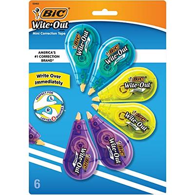 BIC Wite-Out Brand Mini White Correction Tape, 12-Pack for School Supplies  - Yahoo Shopping