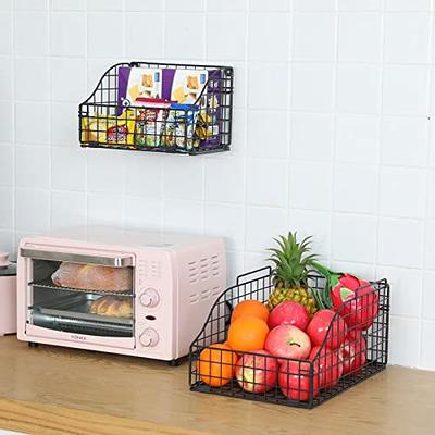 X-cosrack Stackable Wire Baskets, 2-Tier Wall-Mounted & Countertop Potato  Onion Storage Fruit Vegetable Basket Produce Pantry Organizer Bin Snack for  Kitchen Cabinet - Yahoo Shopping