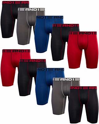AND1 Men's Underwear – 10 Pack Long Leg Performance Compression Boxer  Briefs (S-3XL), Size 3X-Large, Black/Blue Depths/Dark Shadow/Black/Red  Dahlia - Yahoo Shopping