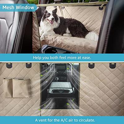 Lassie 4 in 1 Full Coverage Dog Floor Car Hammock,100% Waterproof Dog Car  Seat Covers for Back Seat with Mesh Window for Sedans,Backseat Bench  Protector for Cars, SUVs and Trucks etc 