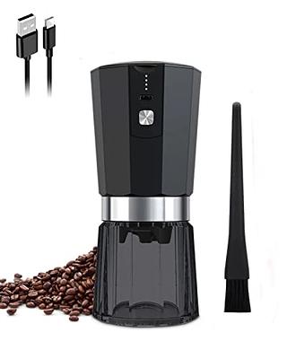 Anti-static Conical Burr Coffee Grinder with 48 Grind Settings, binROC  Adjustable Electric Coffee Bean Grinder for 2-12 Cups (Black)