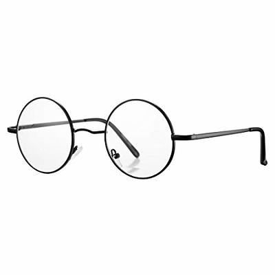 COASION Vintage Round Clear Glasses Small Metal Frame Non Prescription Lens  Eyeglasses (Black) - Yahoo Shopping