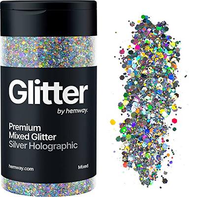 Hemway Chunky Glitter 105g/3.7oz Mixed Craft Glitter Powder Sequin Metallic  Flakes for Nail Art Body Face Eye Hair Festival, Epoxy Resin Tumblers  Crafts, Party Decor - Silver Holographic Mix - Yahoo Shopping