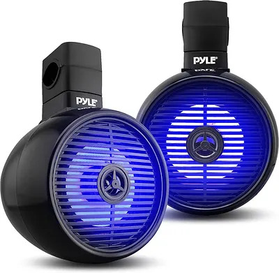 Pyle 8” Waterproof Off-Road Speakers - 300W 2-Way Marine Wakeboard