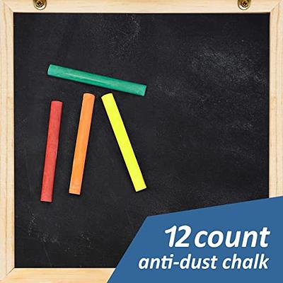 WEIMY Dustless Pushable School Chalk Non-Toxic Colored Chalk 1.0mm Tip Art Tool for Chalkboard Blackboard Kids Children Drawing Writing, 24 Pack