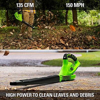 Greenworks 40V (120 mph / 450 cfm) Axial Blower, 2.5Ah Battery and Charger  –