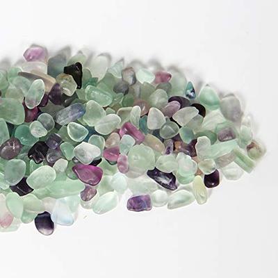 Orientrea 1.1lb Natural Crushed Amethyst Crystal Tumbled Chips-Healing Crystals Chips Bulk, Crushed Crystal Gemstones for Crafts, Beautiful Package