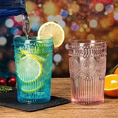 Claplante Drinking Glasses, Crystal Highball Glasses Set of 6, 16