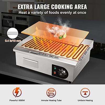 21 inches Countertop Griddle Electric Cooking Electric Countertop Flat Top  Commercial Restaurant 220V 