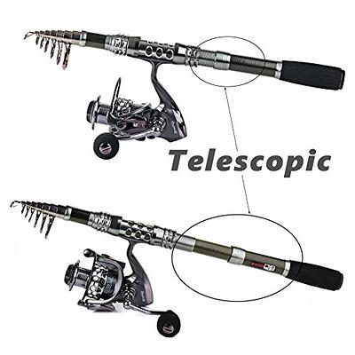 Sougayilang Telescopic Fishing Rod Saltwater Fishing Rod Portable