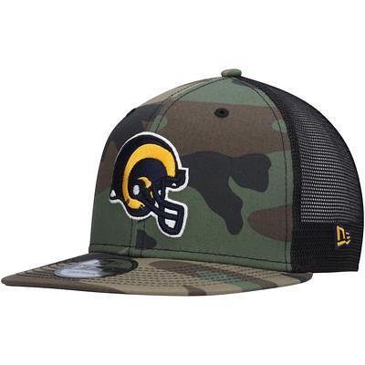 New Era 9FIFTY Los Angeles Rams Trucker Mesh Snapback Hat Black White