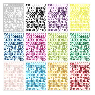 720 Pieces 10 Sheets Vinyl Alphabet Letter Stickers Self Adhesive Alphabet  and Number Stickers Letters Numbers Stickers for Grad Cap