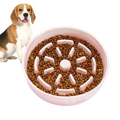 Slow Feeder Dog Bowls for Small Medium Dog, Puzzle Slow Feeding Pet Bowl  with Anti-Slip Shim for Puppy Dog, Non-Toxic Preventing Choking Healthy