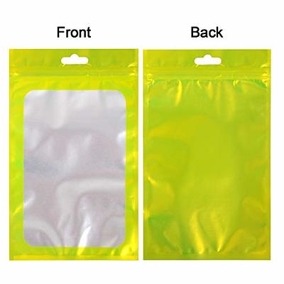 100Pack Mylar Packaging Bags for Small Business Sample Bag Smell Proof Resealable Zipper Pouch Bags Jewelry Food Lip Gloss Eyelash Phone Case