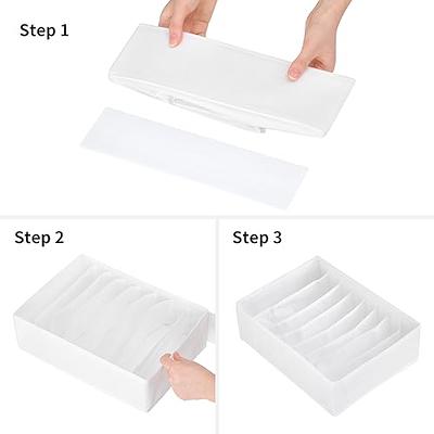 EASEVE 2pcs Closet Organizers and Storage Bins for Clothes - 12 Cell Drawers Organizer Grid Storage Box for Jeans Pants Sweater