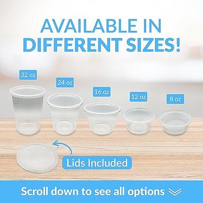 Augshy Slime Containers with Lids 40 Pack Small Plastic 4oz, Clear