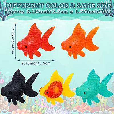 Sumind 30 Pieces Fake Floating Fishes Plastic Fake Goldfish