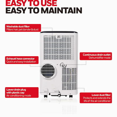 Honeywell Portable AC w/ Dehumidifier & Fan Rooms Up To 450 Sq. Ft