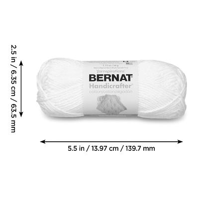 Bernat Handicrafter Cotton Off White Yarn - 6 Pack of 50g/1.75oz - Cotton -  4 Medium (Worsted) - 80 Yards - Knitting/Crochet , Off White