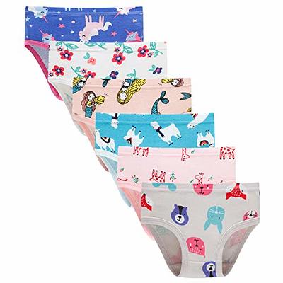 6-Pack Toddler Girls Panties Underwear 100% Cotton Pastel Colors 