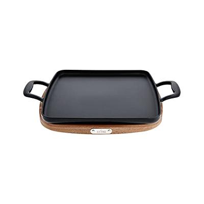 Segretto Cookware Cast Iron Enameled Skillet | 10.25 | Nero (Black)