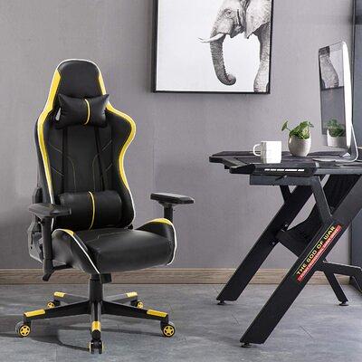 Racing Style Large Size High-Back PU Leather Gaming Chair BOSSIN