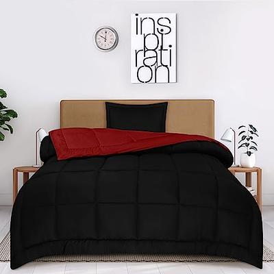 Utopia Bedding Twin/Twin XL Comforter Set Kids with 1 Pillow Twin,  Black/Red