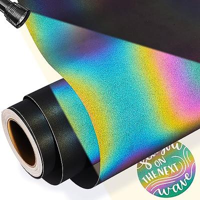 GIRAFVINYL Black Reflective Vinyl Permanent Vinyl Roll - 12 x 10FT Reflective  Adhesive Vinyl for DIY Craft and Home,Car Decor (Rainbow Black) - Yahoo  Shopping