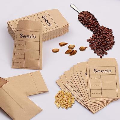 YHNTGB 120 Pcs Seed Envelopes Self Sealing Seed Envelope Seed Packets Preprinted Seed Collecting Template Resealable Seed Saving Envelopes 3.15 x