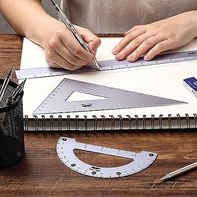 Ruler Set Square Drawing Protractor Professional Drafting Kit