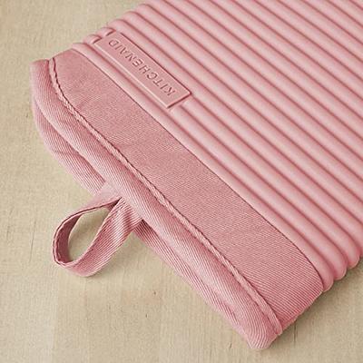 KitchenAid Ribbed Soft Silicone Oven Mitt Set, Dried Rose 2 Count - Yahoo  Shopping