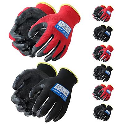 Cheap 3-Pairs Nitrile Impregnated Work Gloves Safety Gloves for Gardening  Maintenance Warehouse for Men