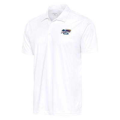 Men's Antigua White/Navy Houston Astros 19th Hole Polo