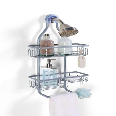 Dracelo Black Shower Corner Caddy Organizer for Bathroom, Freestanding Tension Pole